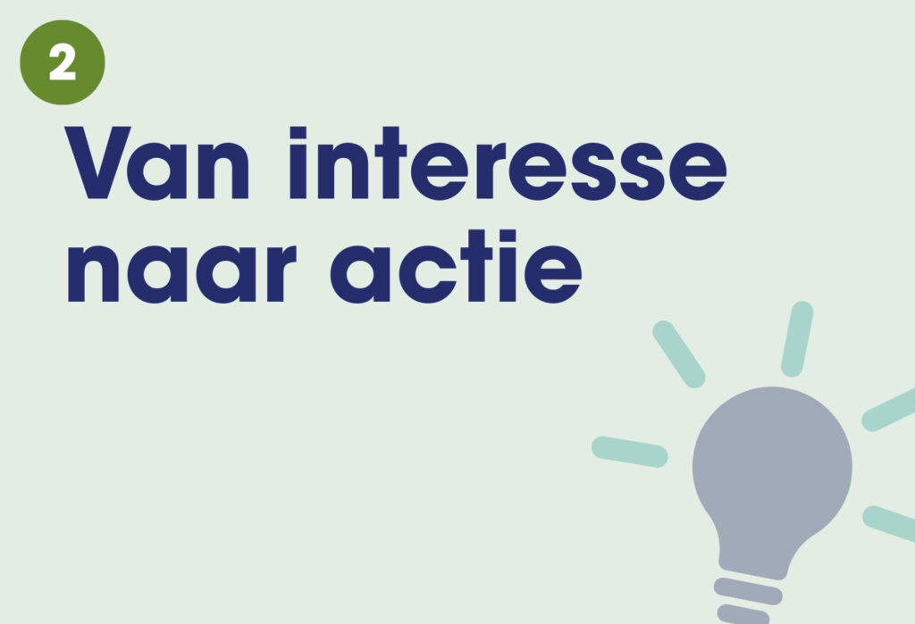 Fase 2: Van interesse naar actie bij een initiatief voor autodelen.